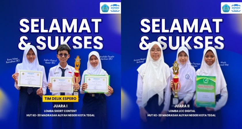 Siswa Siswi SMP Negeri 2 Kota Tegal Raih Prestasi Membanggakan pada Ajang HUT ke-30 MAN Kota Tegal